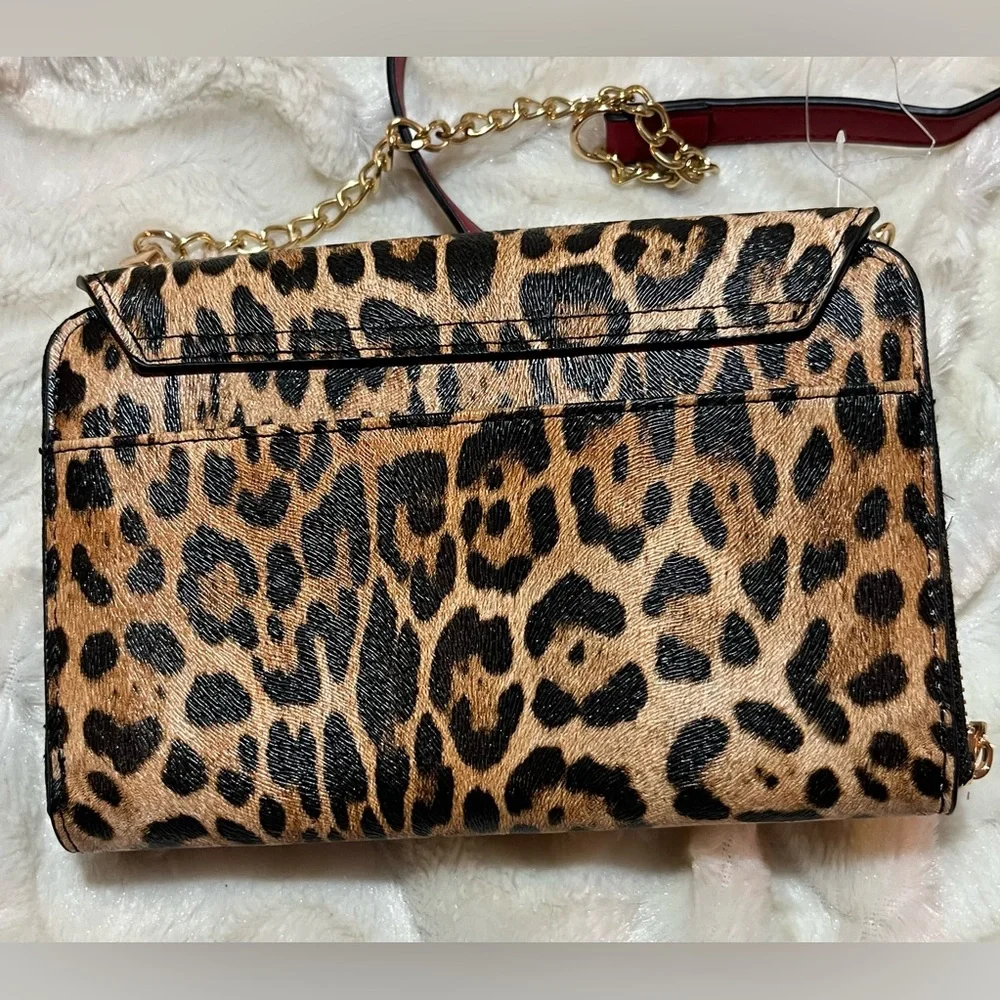 Isabelle Vegan Leather animal print crossbody NWT